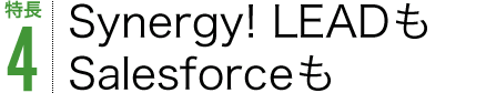 特長4 Synergy!LEADもSalesforceも